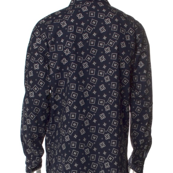 Fursac Printed Long Sleeve Dress Shirt Men’s Size Small - Picture 3 of 5